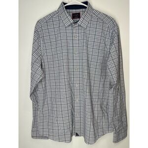 Untuckit Men's Large Long Sleeve Plaid Button Up Shirt‎
